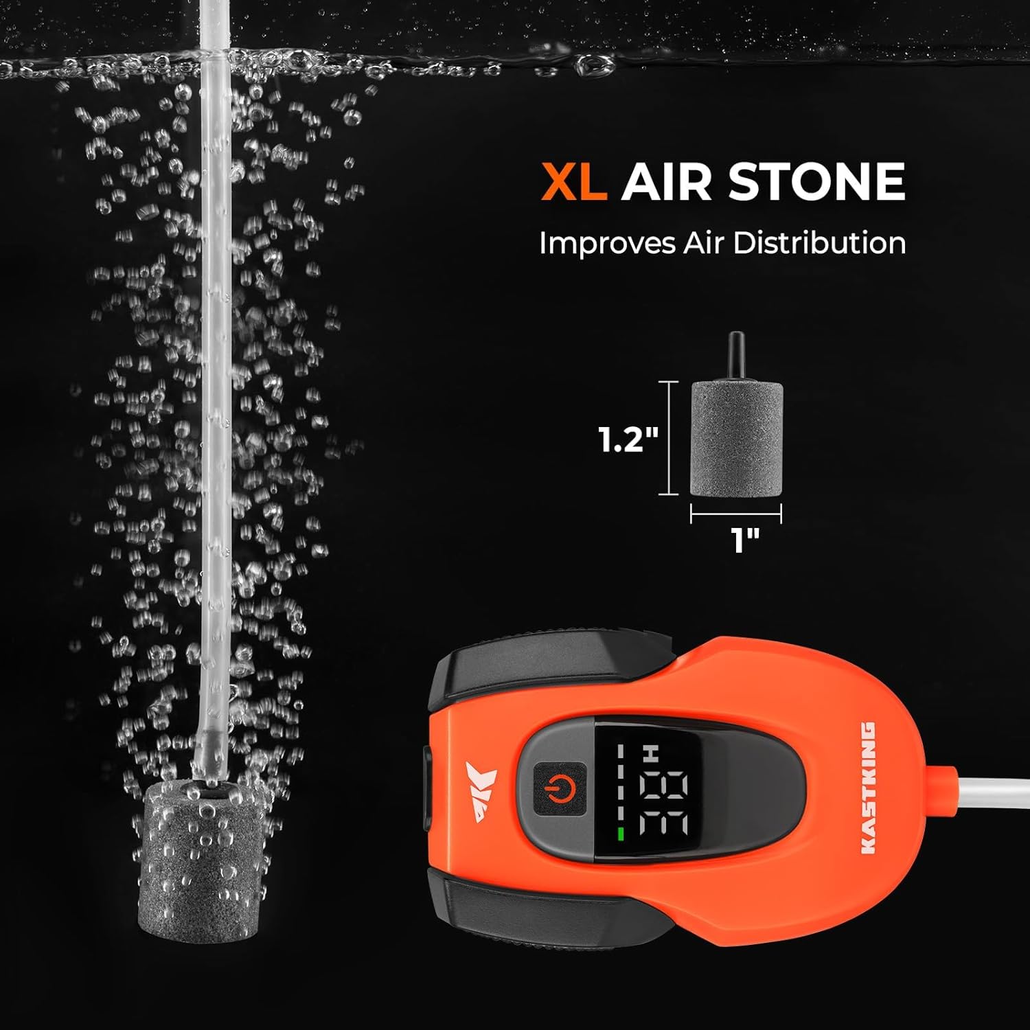 Packaging of KastKing Li3 rechargeable live bait aerator pump