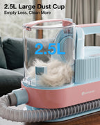 PETGUGU Dog Vacuum for Shedding Grooming,Dog Grooming Vacuum with 7in1 Clipper, Deshedding Brush,3Speed Adjustable & Temp Control Blower,2.5L Dust Cup,Reduces Flying Hair,Easy cleanup - Image 9