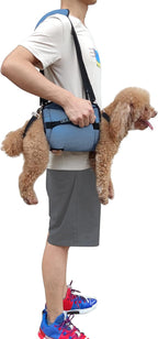 COODEO Dog Carry Sling, Emergency Backpack Pet Legs Support & Rehabilitation Dog Lift Harness for Nail Trimming, Dog Carrier for Senior Dogs Joint Injuries, Arthritis, Up and Down Stairs(XL, Blue) - Image 10