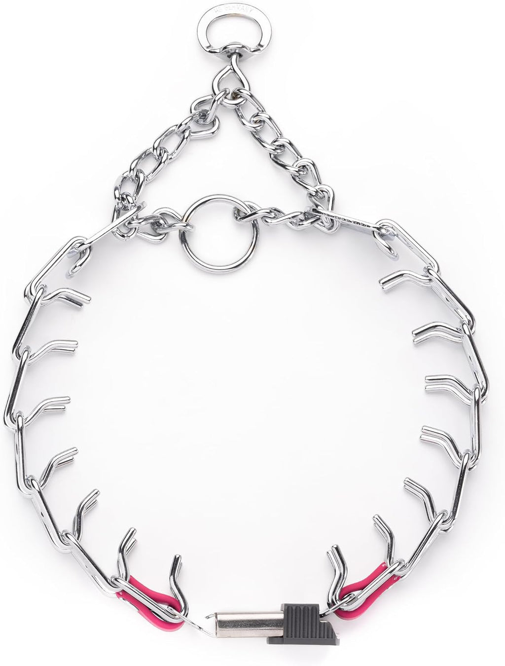 Herm Sprenger short links dog training collar showcasing chrome steel durability