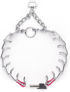 Herm Sprenger short links dog training collar showcasing chrome steel durability
