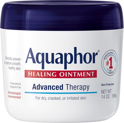 Aquaphor Healing Ointment 14 oz jar for dry cracked skin and lips