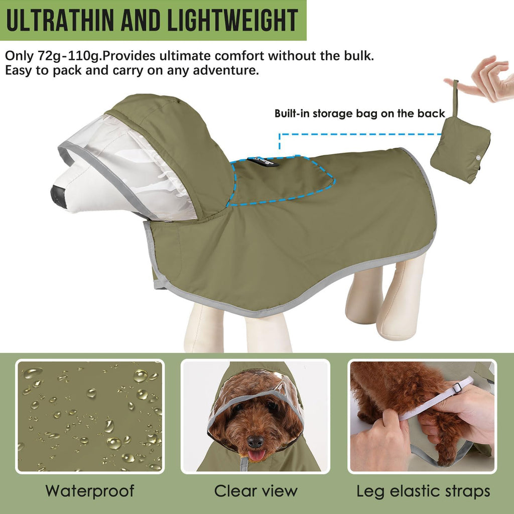 Lukovee adjustable poncho jacket showing highly reflective stripes for night safety