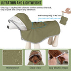 Lukovee adjustable poncho jacket showing highly reflective stripes for night safety