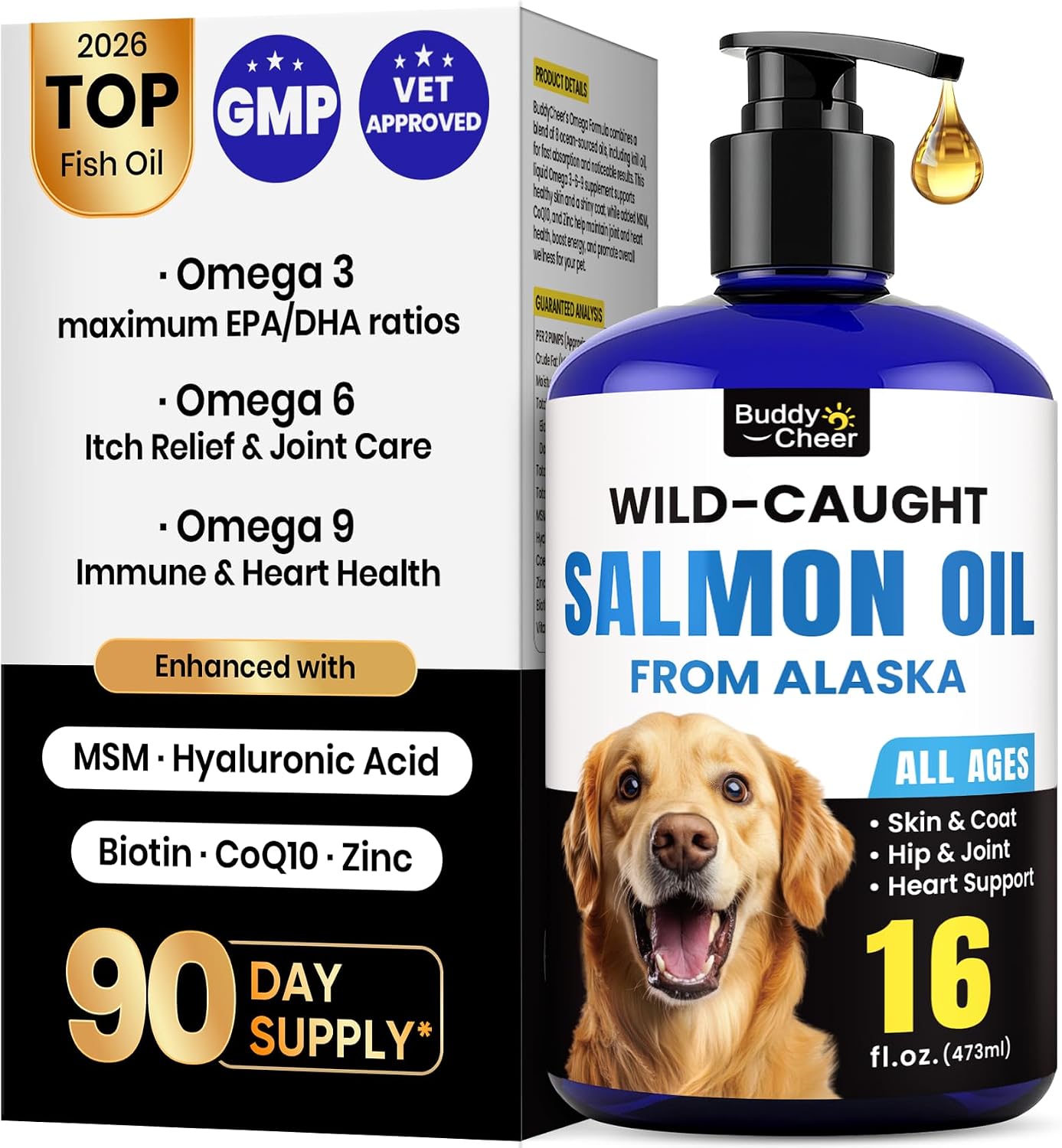 Omega 3 for Dogs - Salmon Oil for Dogs Skin & Coat Health, Fish Oil Supplement for Dog Shedding, Itch & Hot Spot Relief, Allergy Chews with EPA & DHA Fatty Acids for Skin & Joint Support - 180 Ct - Image 10