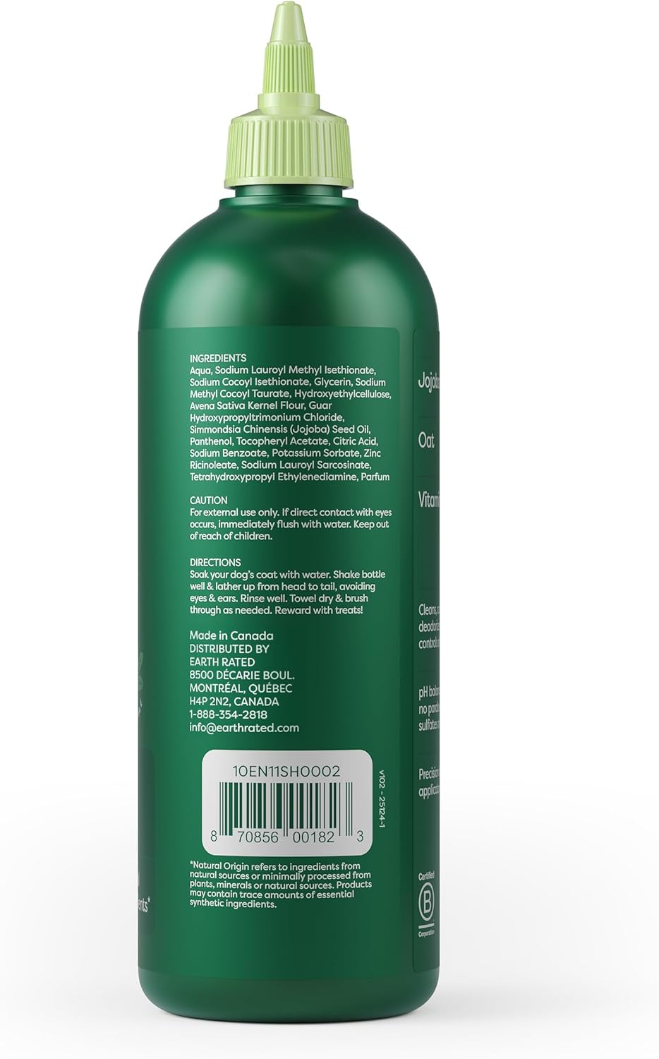 Earth Rated dog shampoo for double coated breeds