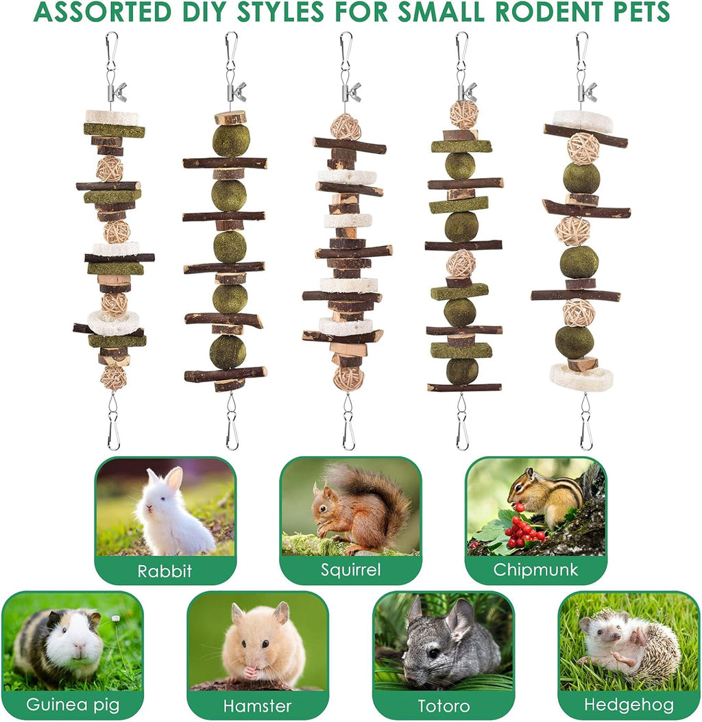 Full 74-piece KATUMO DIY hamster chew kit displayed in packaging.