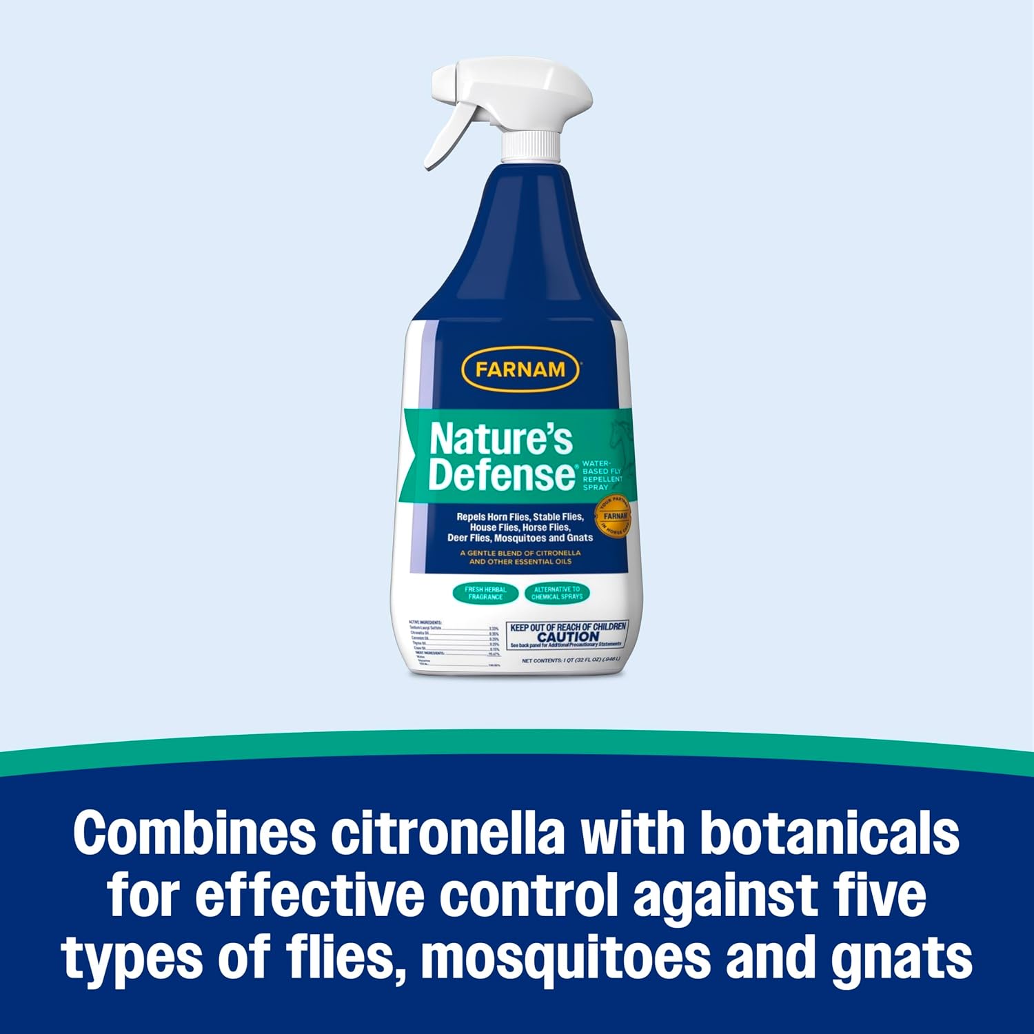 Farnam alcohol free equine insect repellent spray with citronella oil