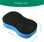 Qwtqwt pet body hair cleaning tool black scrubbing surface close up.