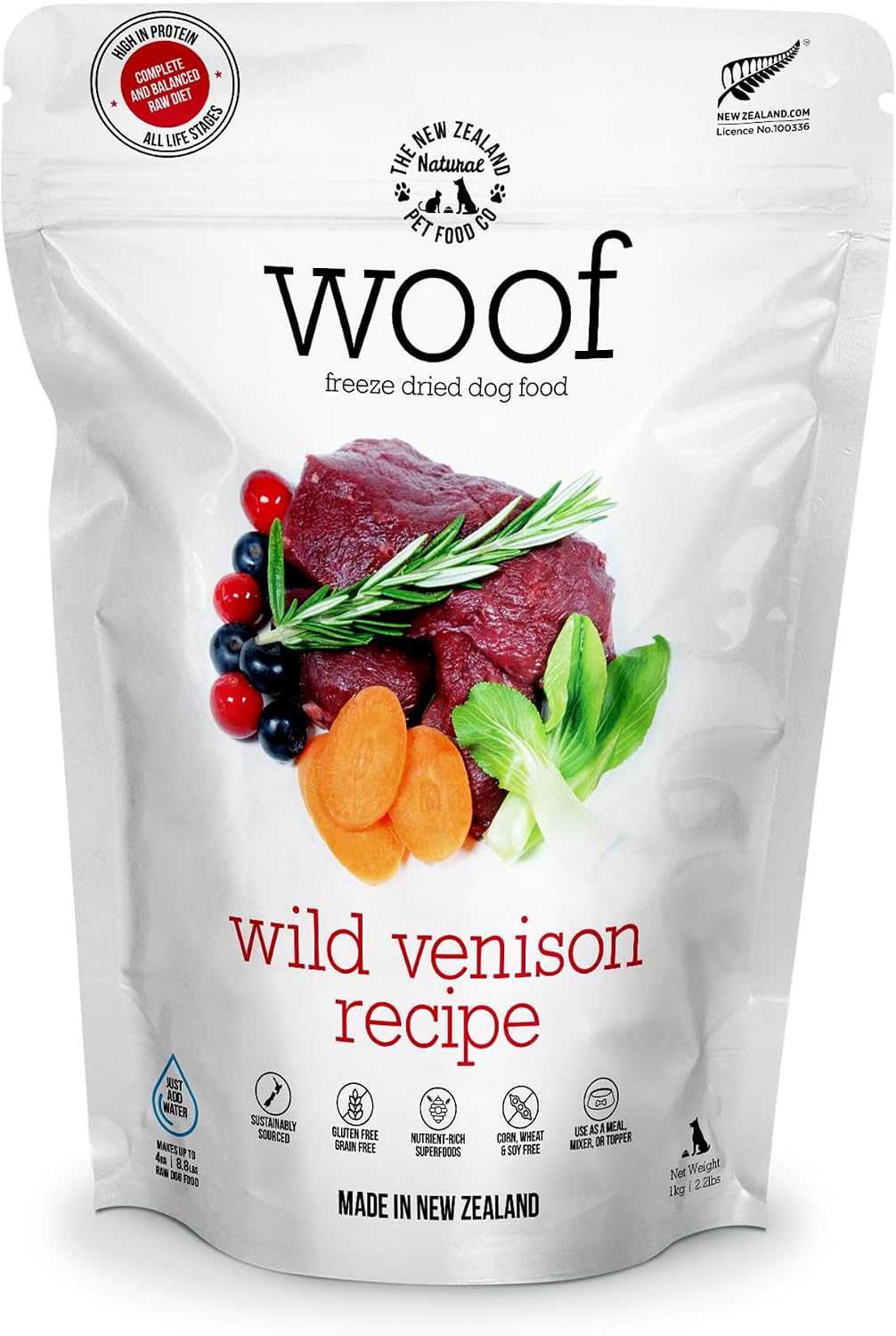 WOOF Wild Venison Freeze Dried Raw Dog Food, Mixer, or Topper, or Treat - High Protein, Natural, Limited Ingredient Recipe - 9.9 Ounce (Pack of 1) - Image 15