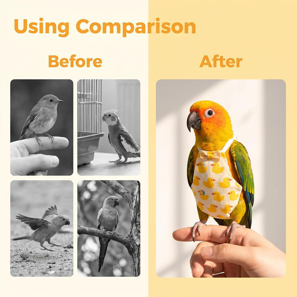 6 PCS Bird Diapers Reusable Parrot Diaper with Waterproof Inner - Image 6