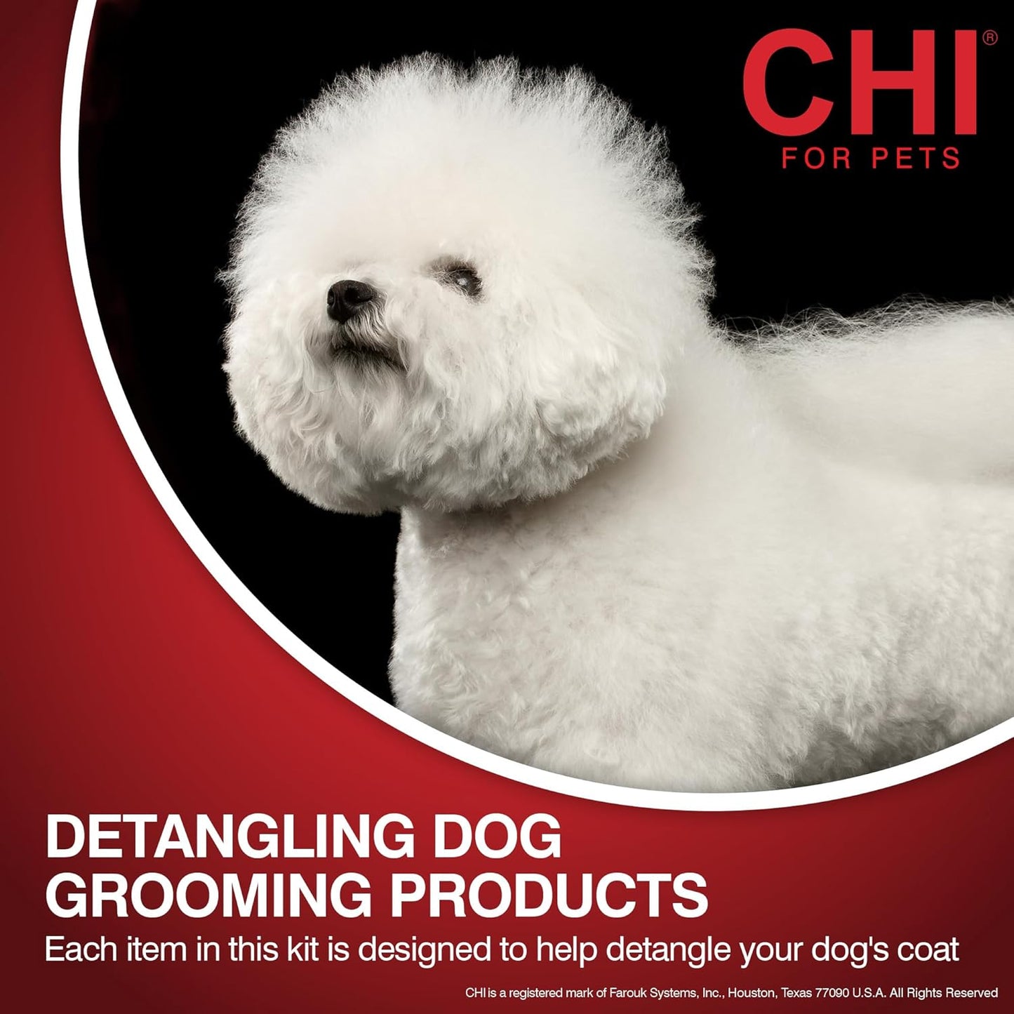Close up of the nylon bristle side of the CHI double sided dog brush