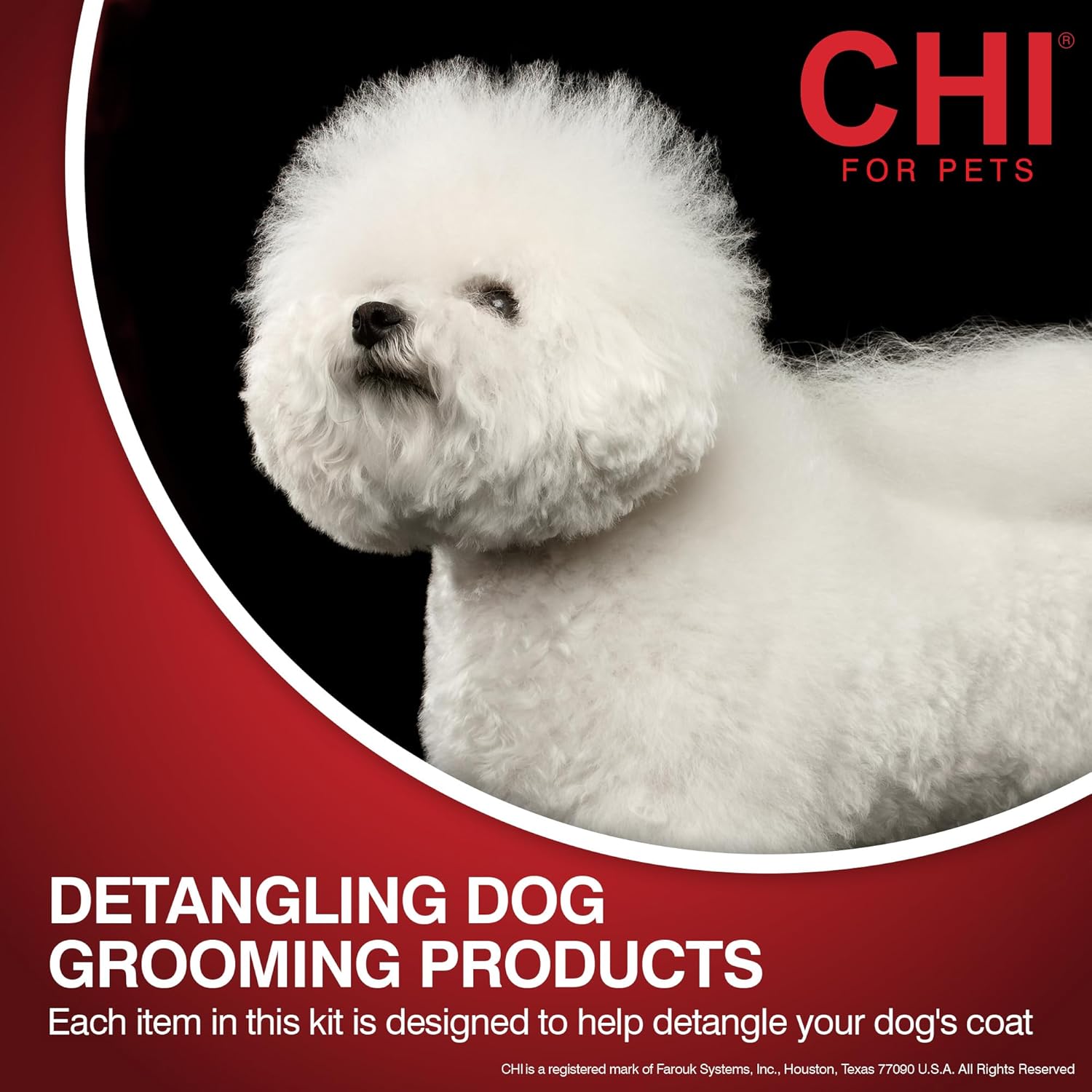 Close up of the nylon bristle side of the CHI double sided dog brush