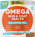 Omega 3 Fish Oil for Dogs (180 Ct) - Skin & Coat Chews - Dry & Itchy Skin Relief + Allergy Support - Shiny Coats - EPA&DHA Fatty Acids - Natural Salmon Oil Chews Promotes Heart, Hip & Joint Support - Image 11