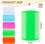 Five assorted colors of Rmerve double sided flea combs