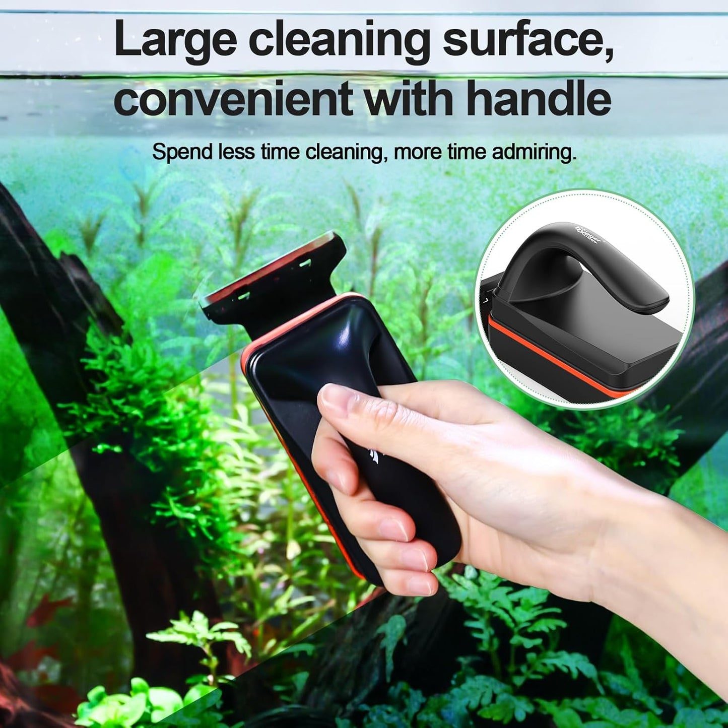 Hygger aquarium magnet cleaning tool components including the felt pad and detached scraper holder