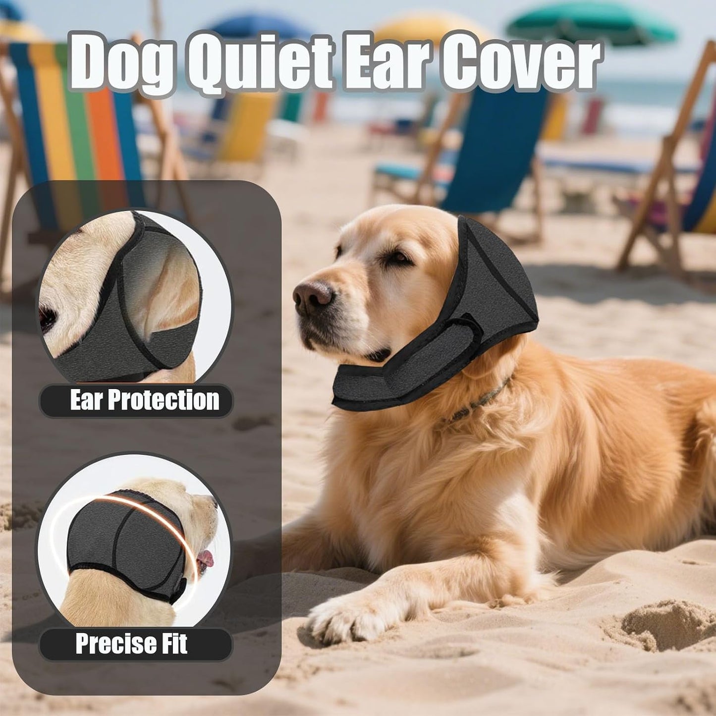 Comfortable dog ear wrap for anxiety relief