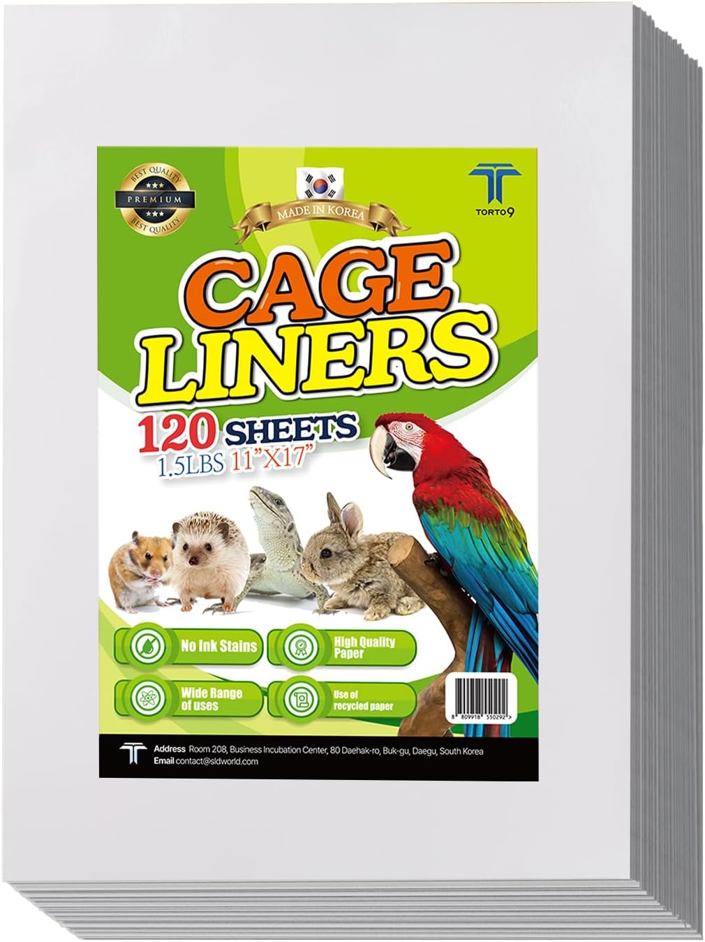T TORTO9 Bird Cage Liner - 120 Paper Sheets, 20" x 18", 2.9 lb - Ideal for Pet Habitats, Bulk Pack for Long-Lasting Use, Newsprint Texture, Convenient Parcel Packaging - Image 11