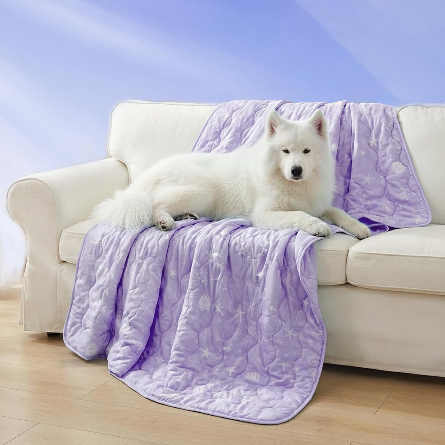 NWK Dog Cooling Blanket, Q-Max>0.345, Ice Silk Cool to Touch Material, Reversible Breathable Bed Cover, Furniture Protector Couch Sofa for Summer, Machine Washable (Ocean Blue, 30'' X 40'') - Image 15