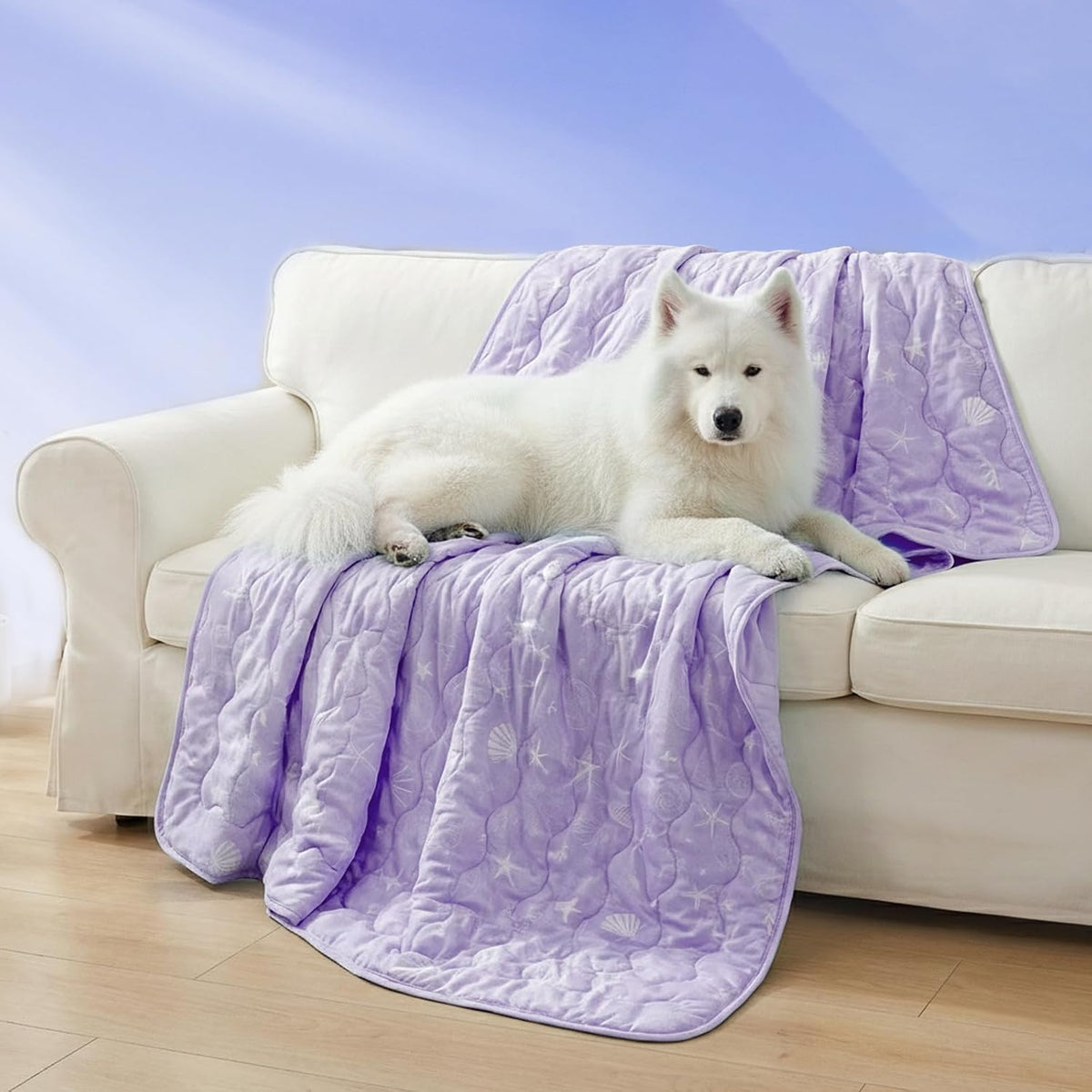 NWK Dog Cooling Blanket, Q-Max>0.345, Ice Silk Cool to Touch Material, Reversible Breathable Bed Cover, Furniture Protector Couch Sofa for Summer, Machine Washable (Ocean Blue, 30'' X 40'') - Image 15