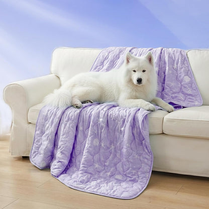 NWK Dog Cooling Blanket, Q-Max>0.345, Ice Silk Cool to Touch Material, Reversible Breathable Bed Cover, Furniture Protector Couch Sofa for Summer, Machine Washable (Ocean Blue, 30'' X 40'') - Image 15