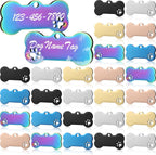Hicarer 30 Pcs Stainless Steel Blank Pet ID Tags Personalized Dog Name Tag with Hollow Design Engraved on Both Sides Dog Cat Collar Name Accessories Regular Size DIY(Slide-on Shape) - Image 9