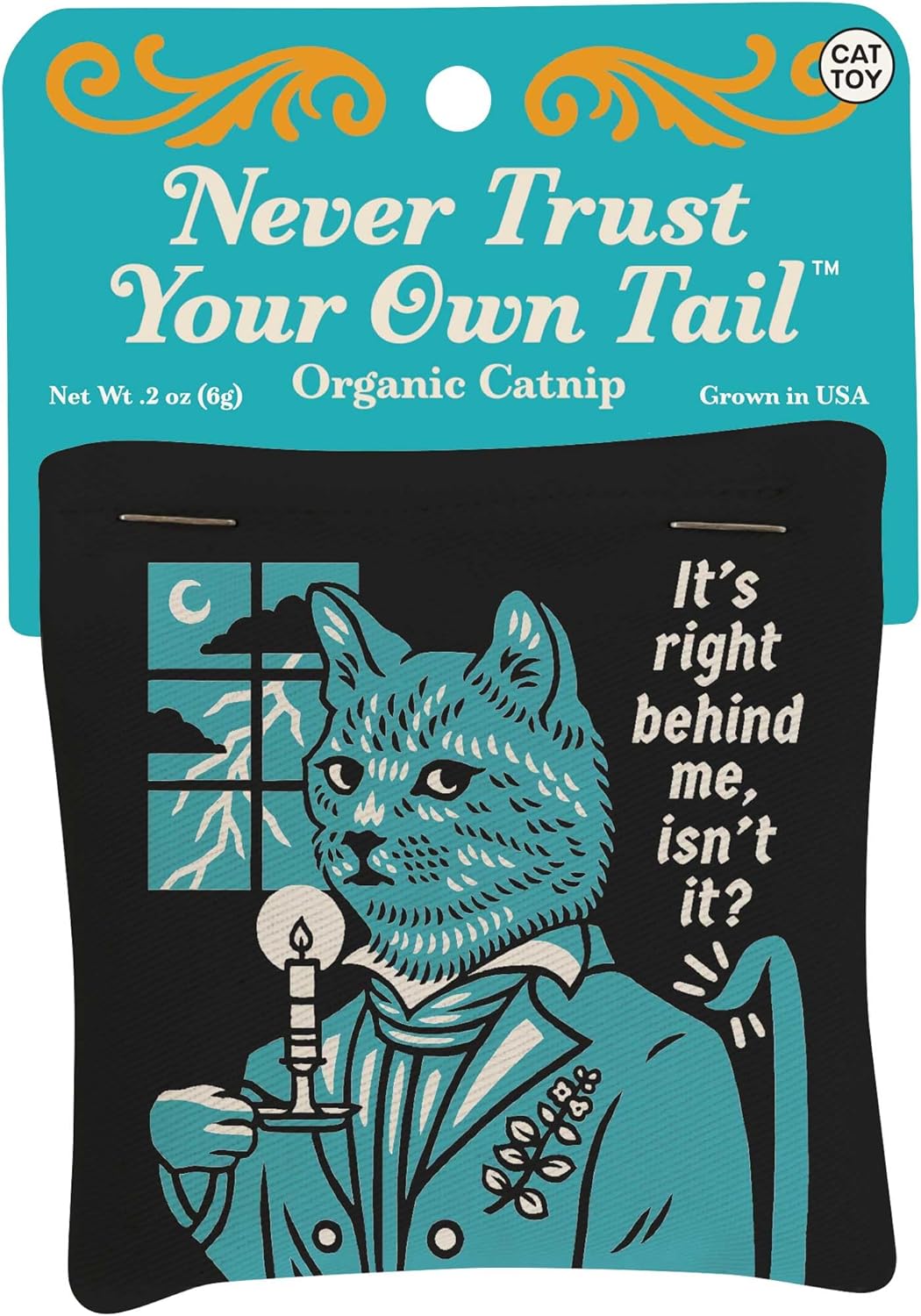 Blue Q Duuuuuuude Catnip Toys - Durable Cat Toys for Biting, Premium USA-Grown Organic Catnip, Pet Supplies, 100% Silk-Screened Cotton Pouch w/Funny Kitty Graphics, Cat Birthday Gift - Image 9