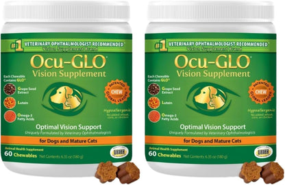 Ocu-GLO Cat & Dog Supplement for Eye Support - Chewable Vision Vitamins Supplements for Large and Small Pets Care with Lutein, Omega-3 Fatty Acids, Grape Seed Extract & Antioxidants - Image 13