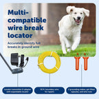 Close up of LED light indicators on the PetSafe wire break locator device
