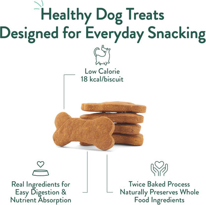 Premium imported American pumpkin dog biscuits suitable for sensitive stomachs.