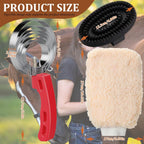 Youven pet grooming brush concentric rubber ridges for shedding hair