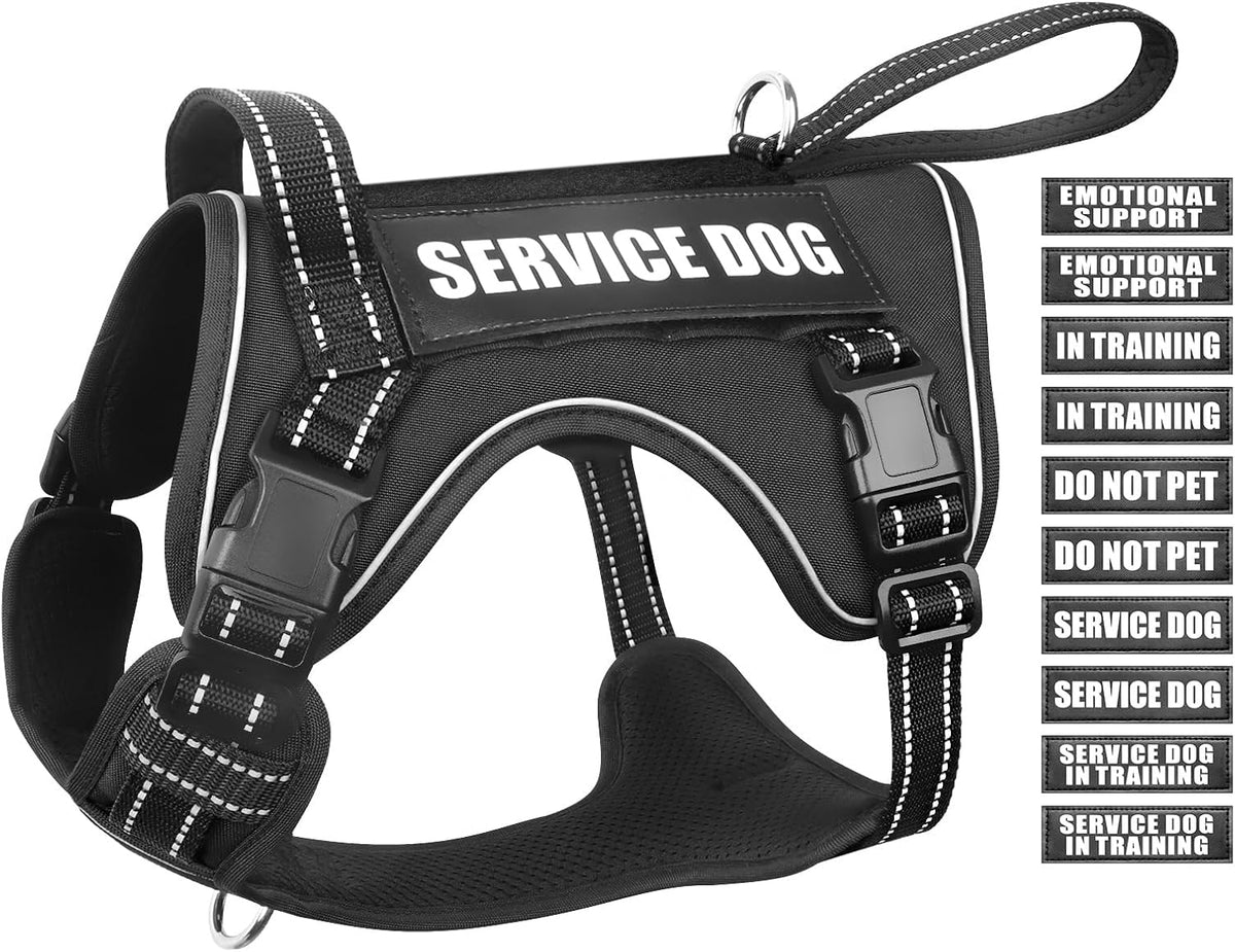 WINSEE Tactical Dog Harness, No Pull Dog Harness for Medium Large Dogs with Handle & Molle, Military Service Dog Vest Harness in Training Pet Harness for Small Dogs - Image 12