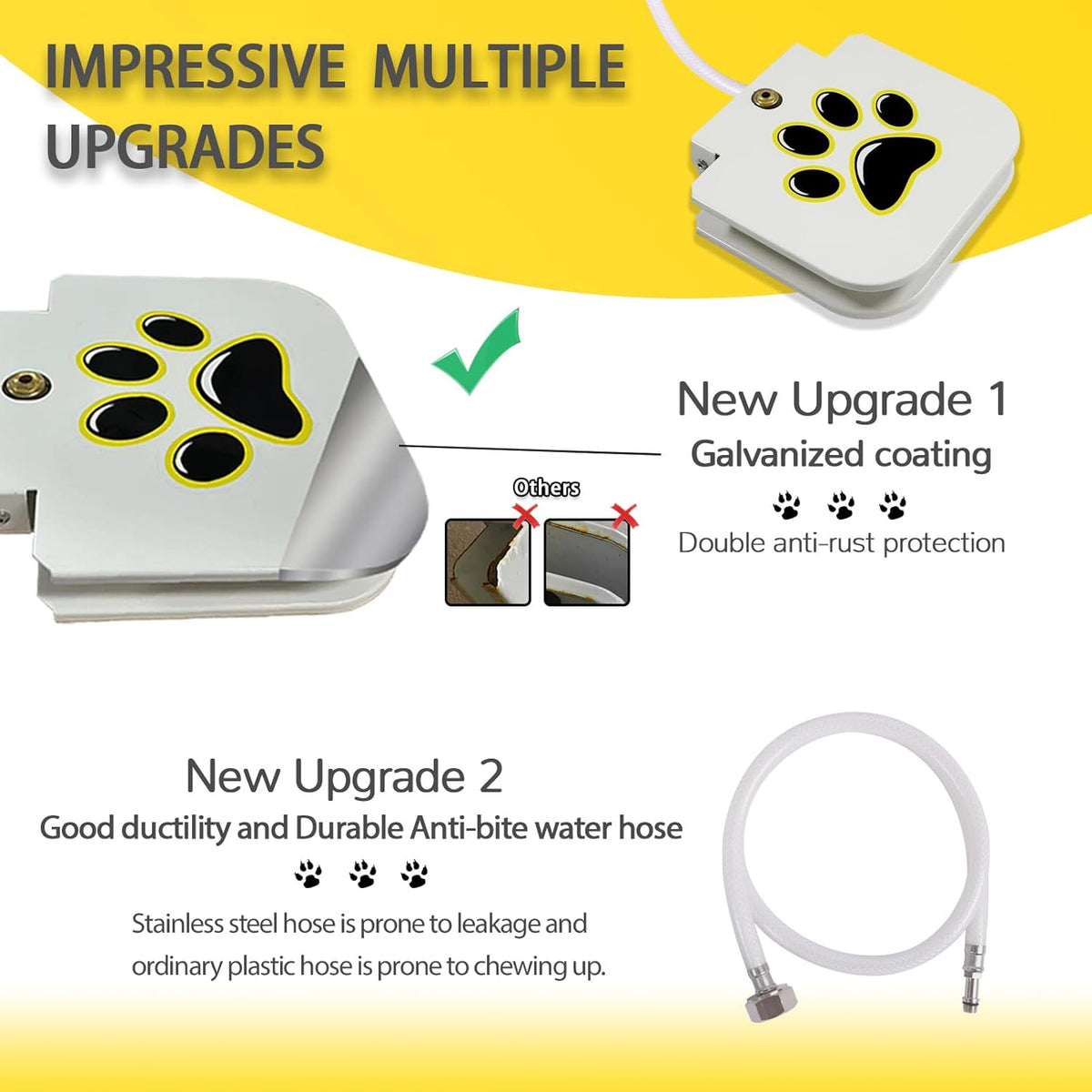Draroad dog water dispenser connected to garden hose
