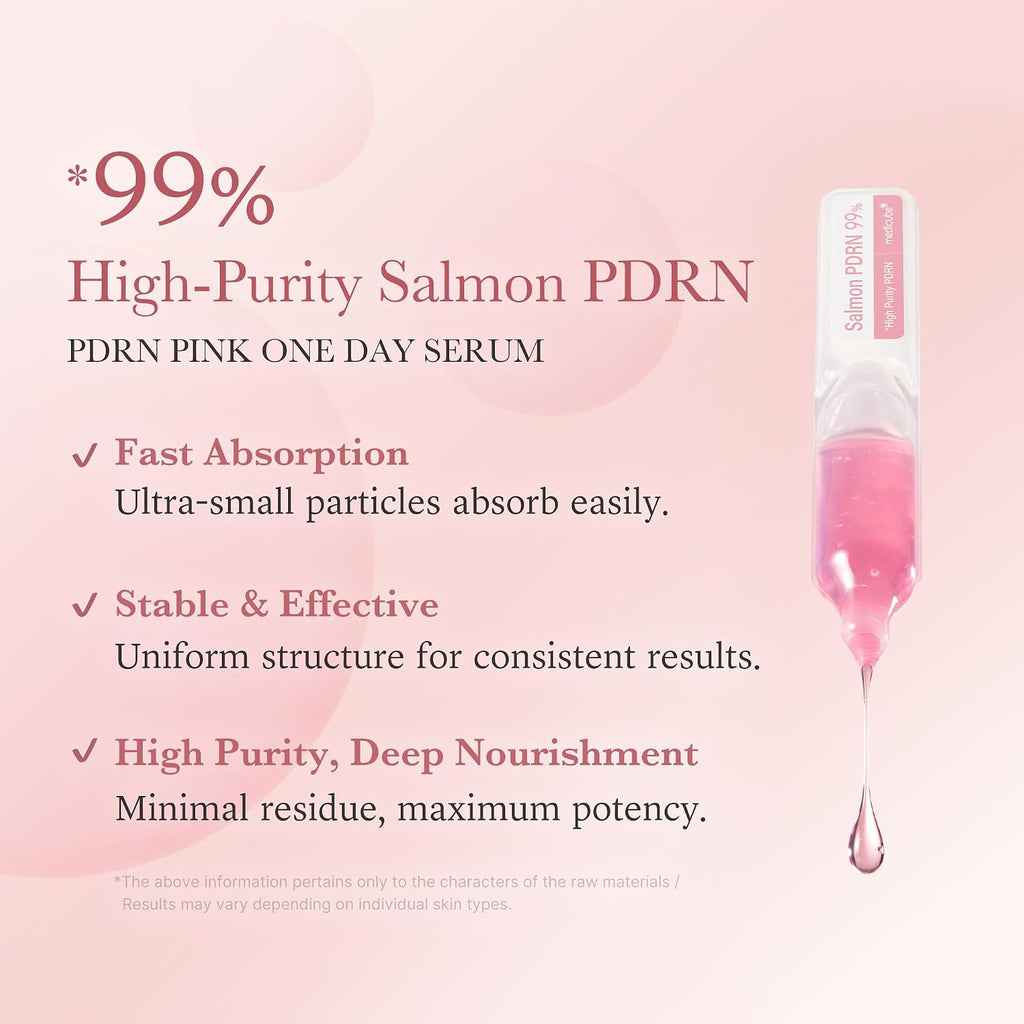 Medicube Salmon DNA PDRN serum bottle close up
