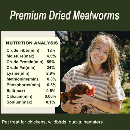 Adaman bulk dried mealworms for backyard poultry