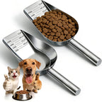 Mity rain Dog Food Scoop Stainless Steel with Long Handle, Precise Dog Food Measuring Cup 1, 3/4, 1/2, 1/4 Cup, Pet Scoop for Dogs, Cats, Rabbits, Animals, Metal Spoon for Dog Food Storage (1CUP) - Image 9