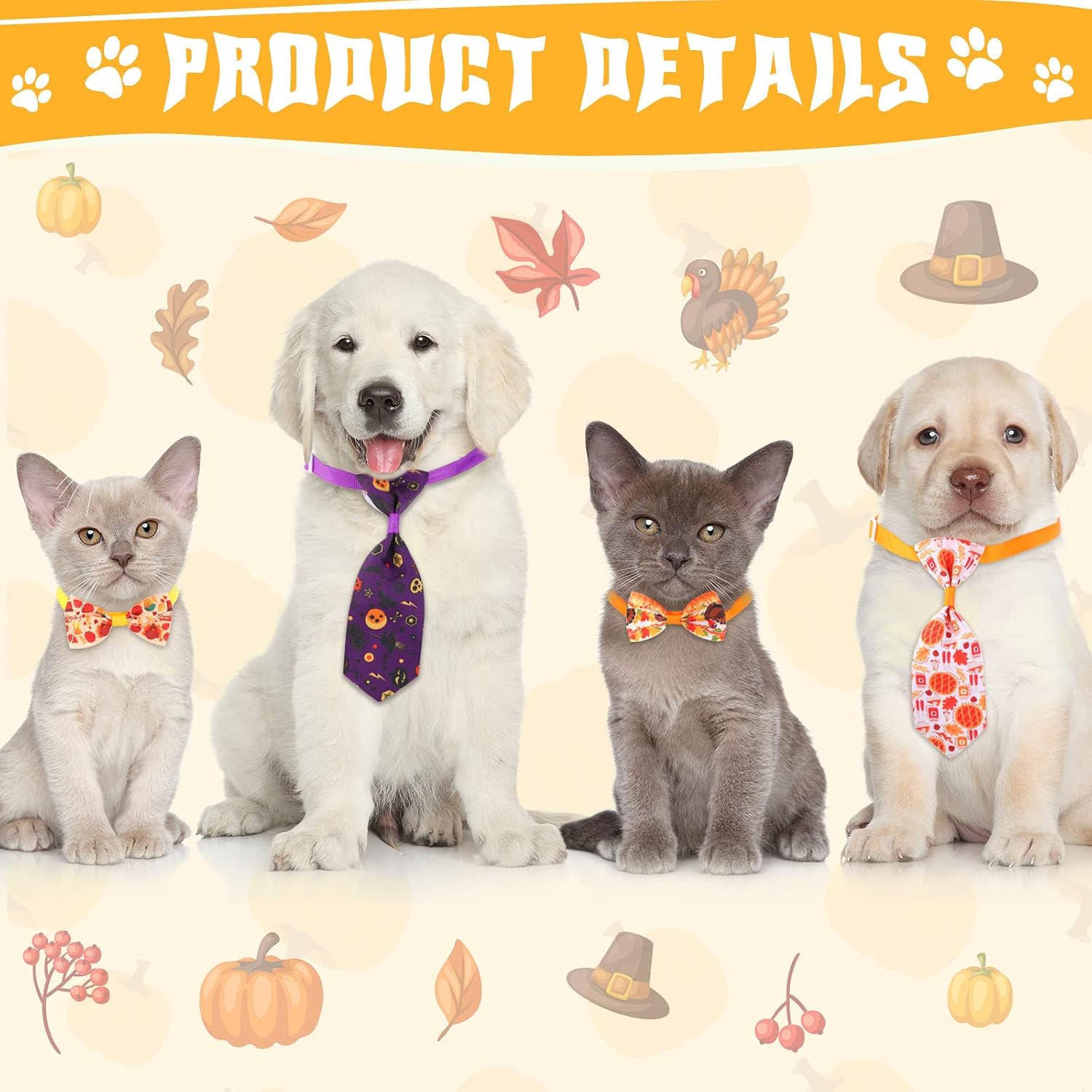 Adjustable plastic quick release buckle feature on Reginary pet collar ties