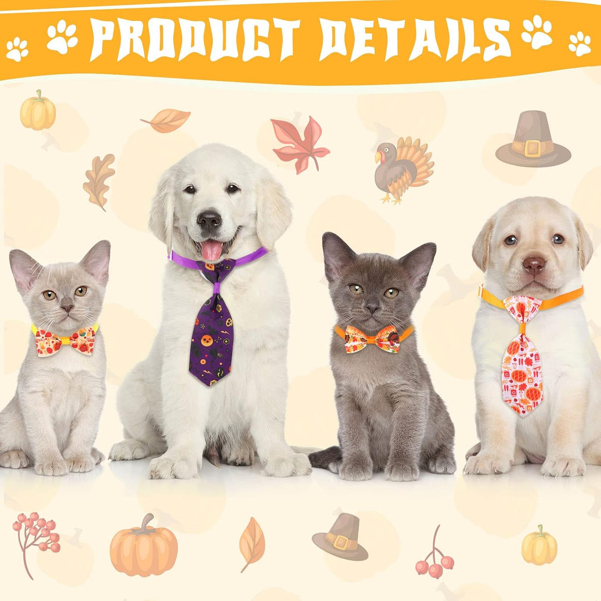 Adjustable plastic quick release buckle feature on Reginary pet collar ties