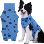 Comwish protective pet bodysuit showing back fasteners layout