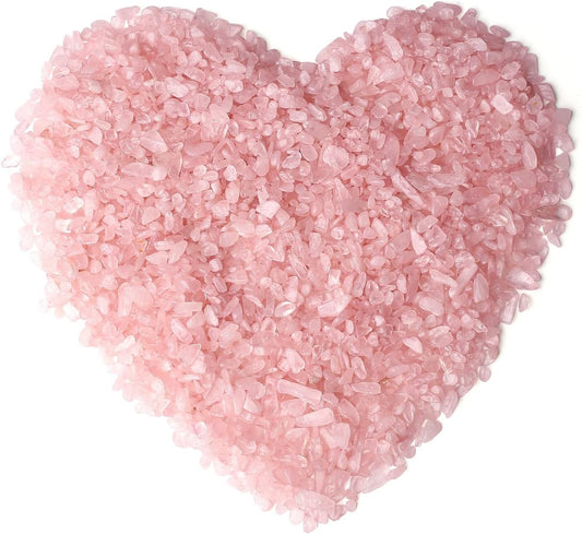 Laidanla Rose Quartz Crushed Stone Chips front view in packaging.