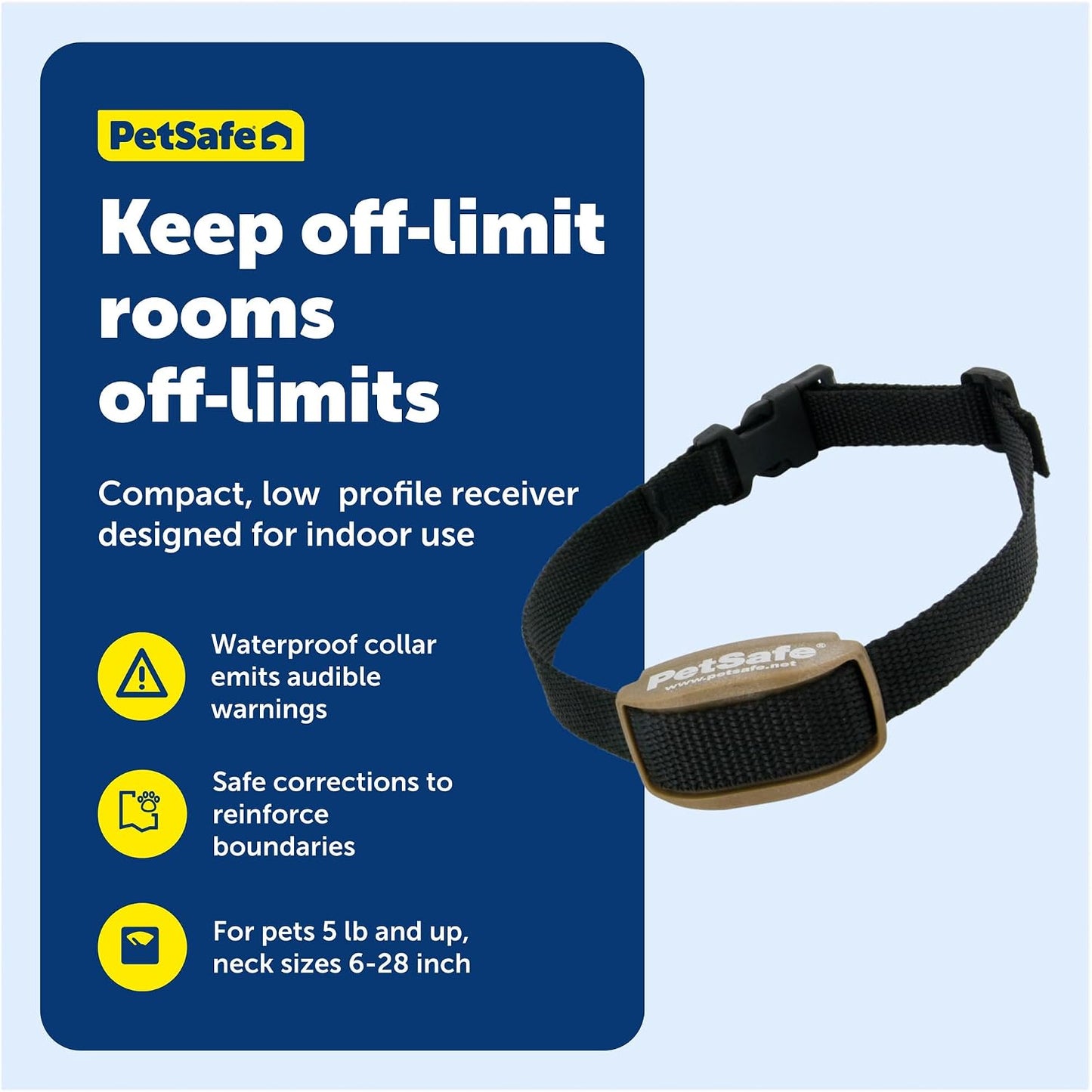 PetSafe indoor and outdoor progressive static correction collar adjustable strap view