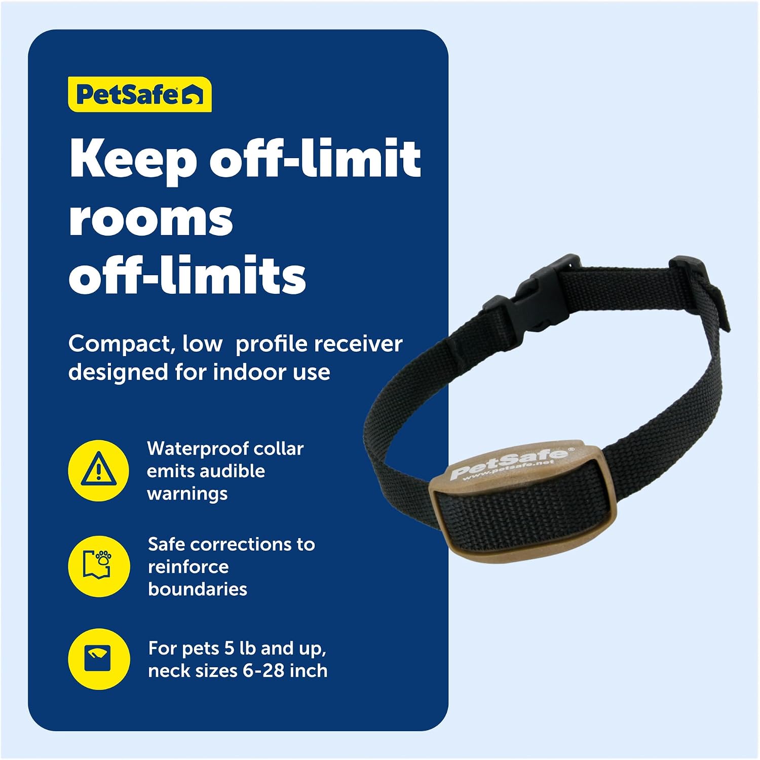 PetSafe indoor and outdoor progressive static correction collar adjustable strap view