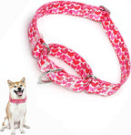 Martingale Dog Collars for Medium Large Dogs, No Slip Girl Dog Collars with Adjustable Soft Nylon and Special Bull Flower Design, for Small Dogs Also (M) - Image 14