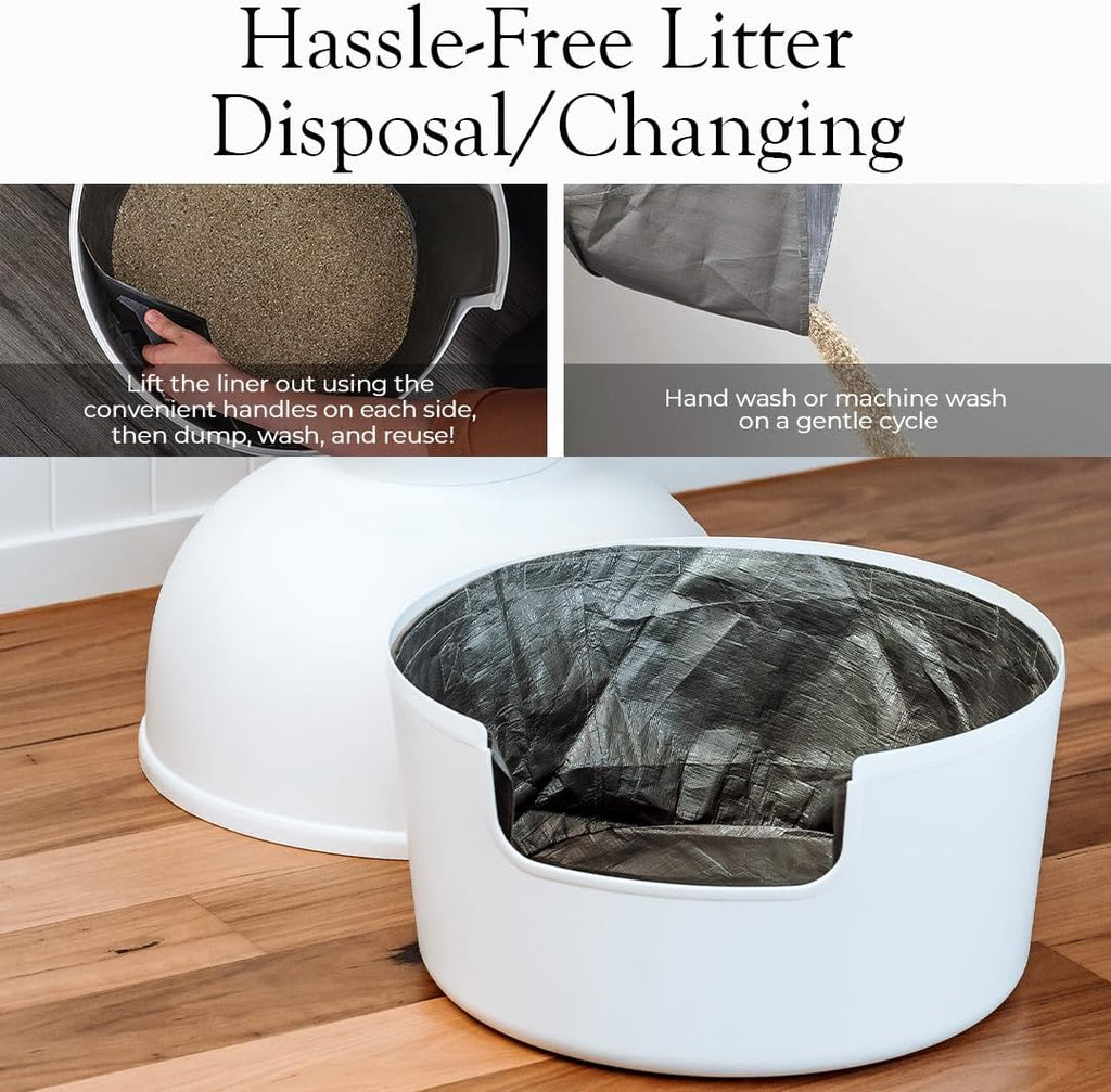 Bundle And Bliss three pack cat litter box accessories laid flat