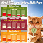 Variety of MalsiPree lollipop flavors including cat grass and cranberry