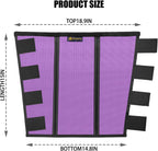 Durable hook and loop closure system on the MIYABALA purple horse boots.