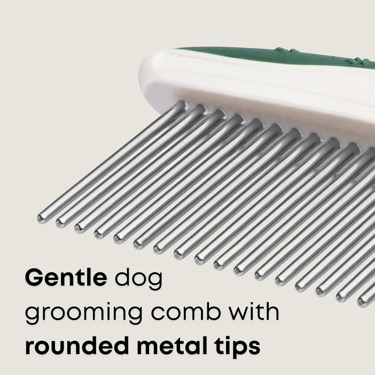 Stainless steel teeth of Freshly Bailey dog comb
