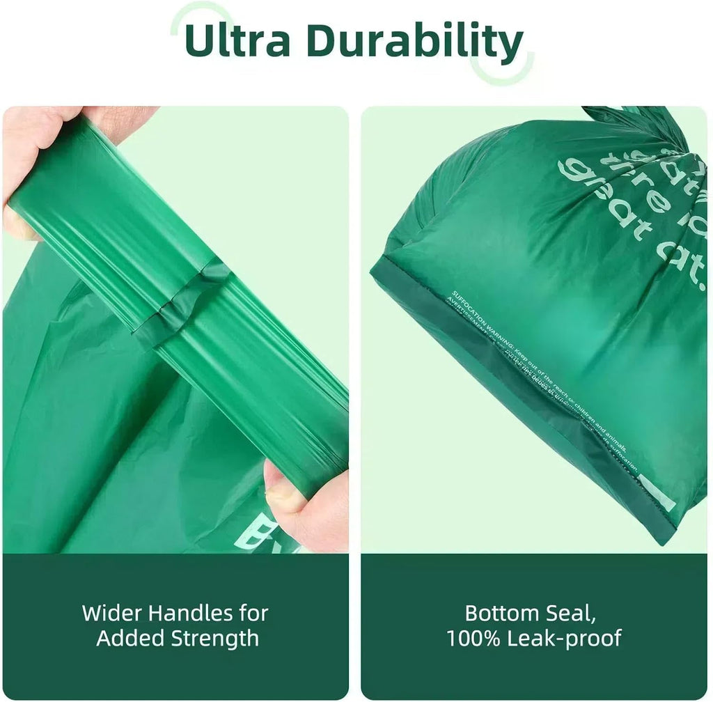 Leak proof unscented pet waste disposal bags close up