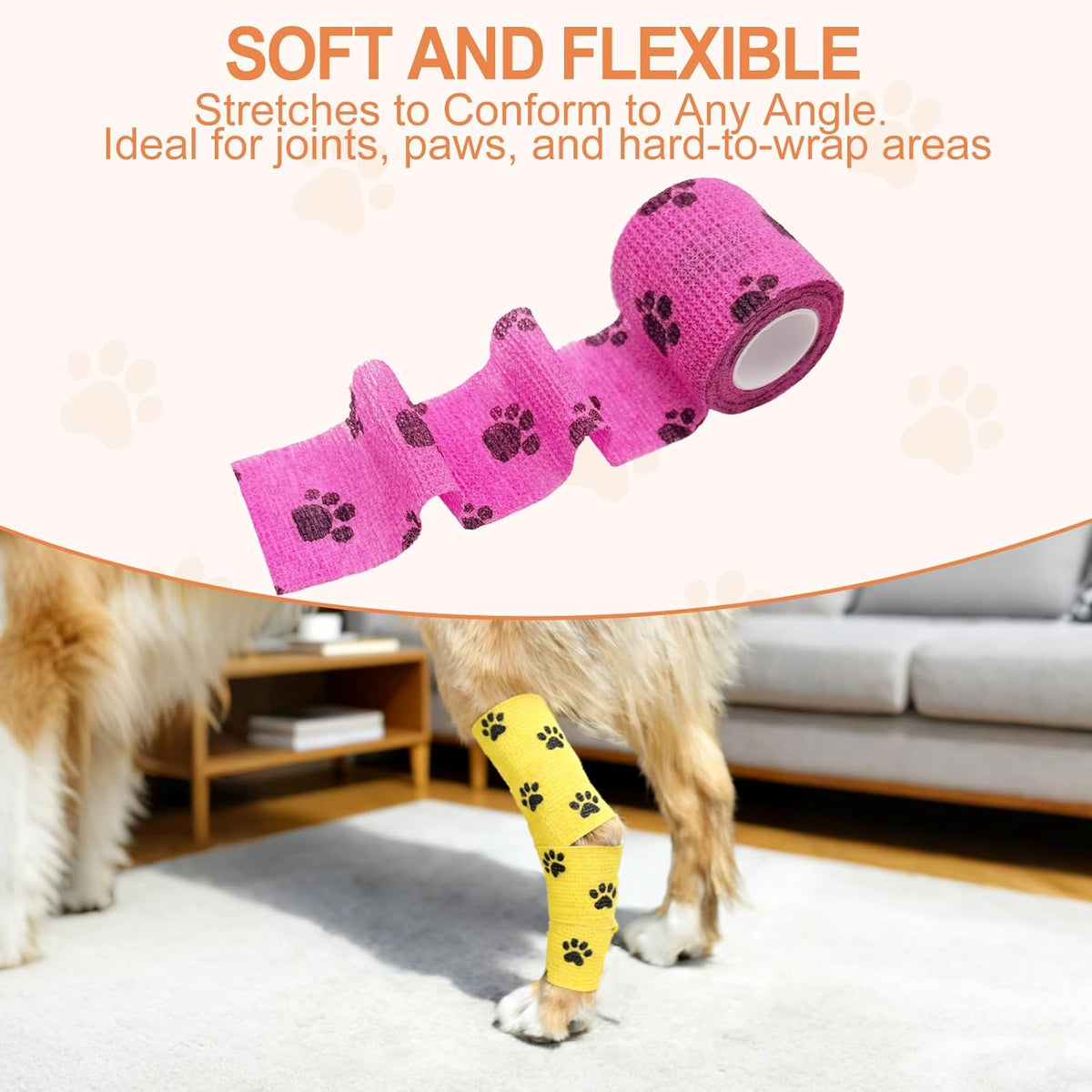 Group of 6 Avinli pet first aid bandage rolls for wound care