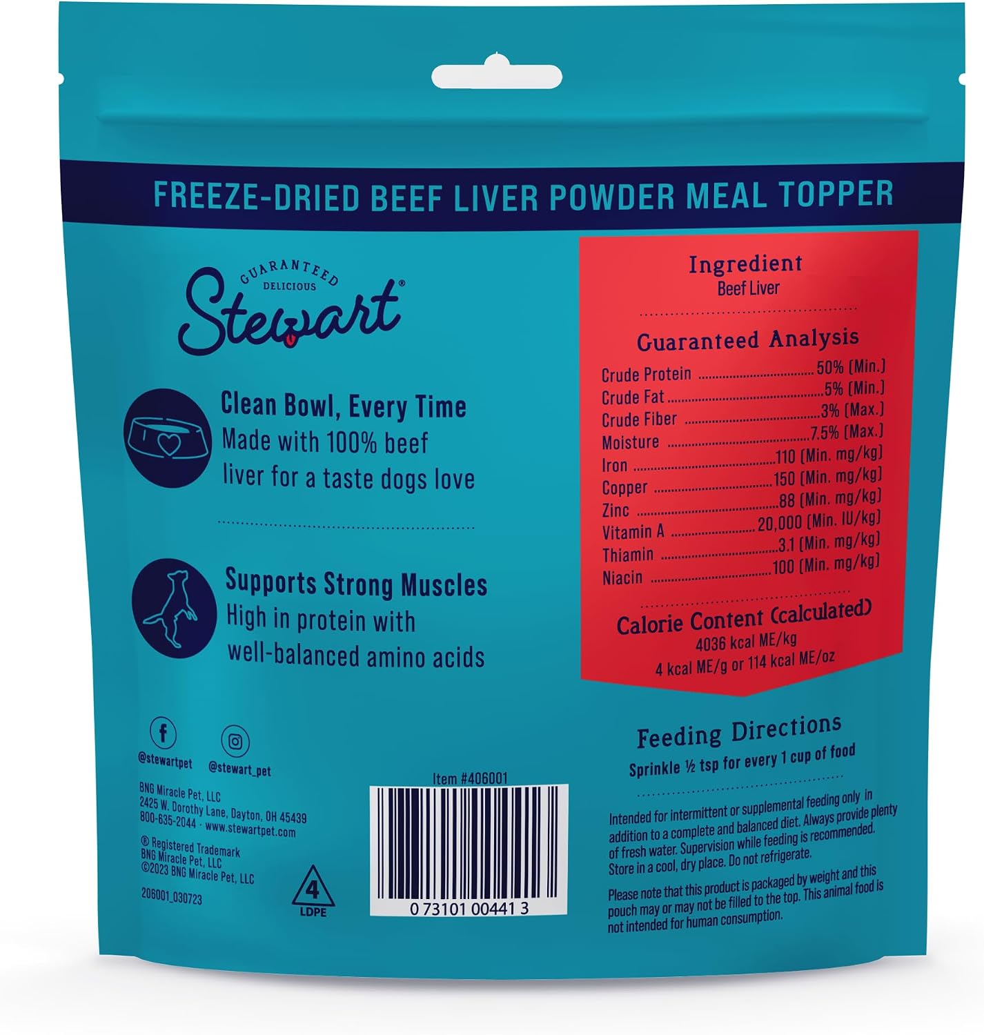 Close up view of freeze dried raw beef liver powder topper